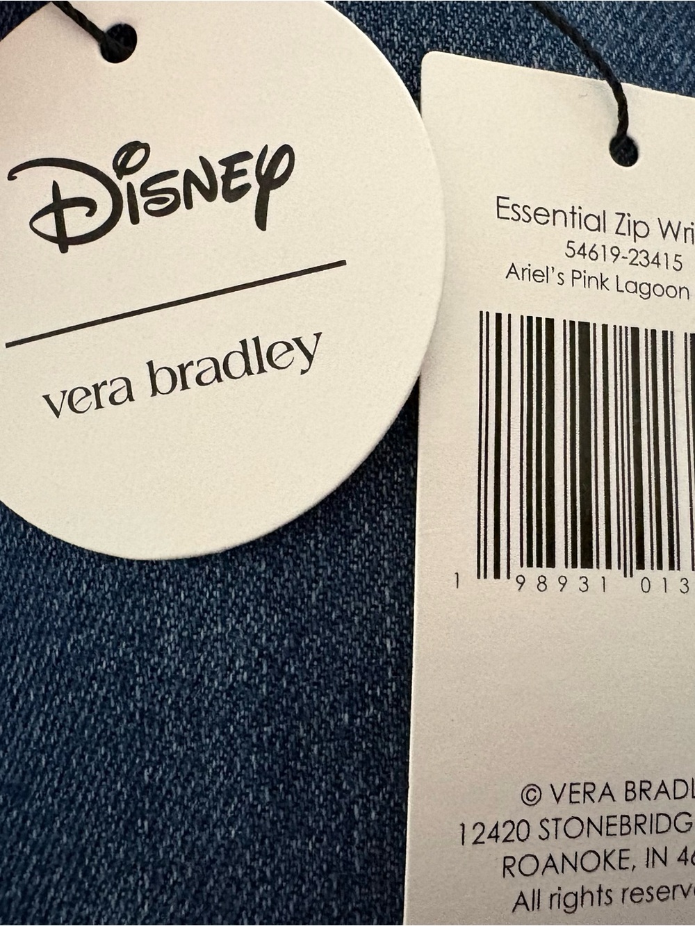 Vera Bradley Disney Ariel’s Pink Lagoon Ditsy Wristlet - Picture 7 of 7